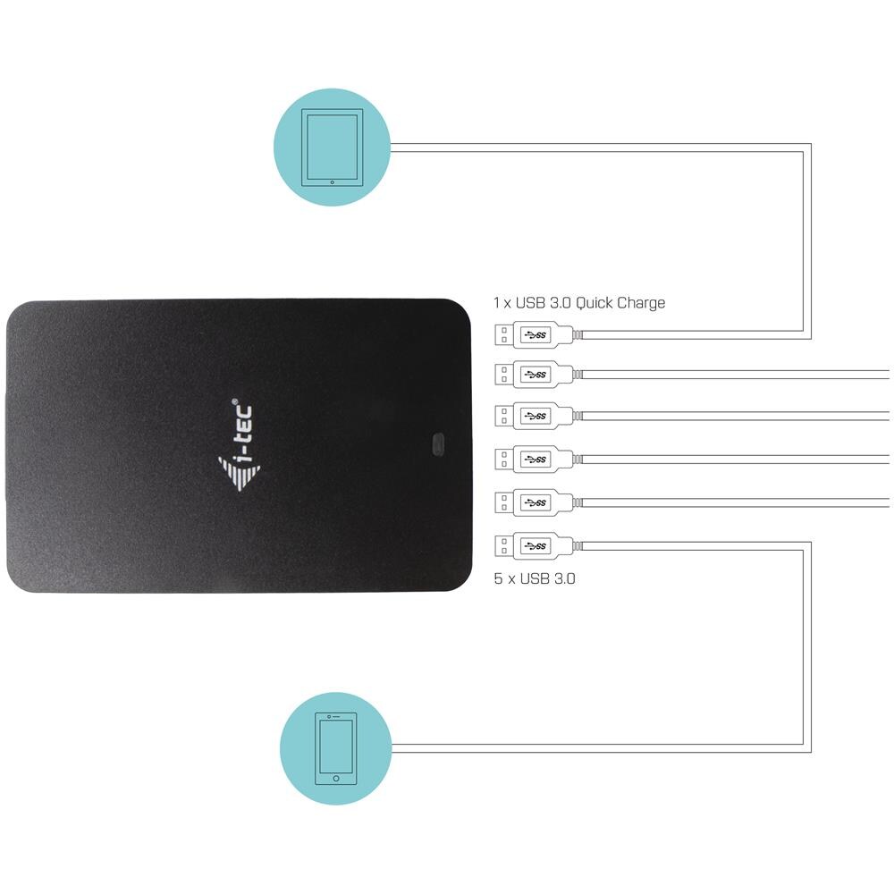 CHARGER6P52WUK Caricabatterie per dispositivi mobili Universale Nero AC Ricarica rapida Interno - Foto 3