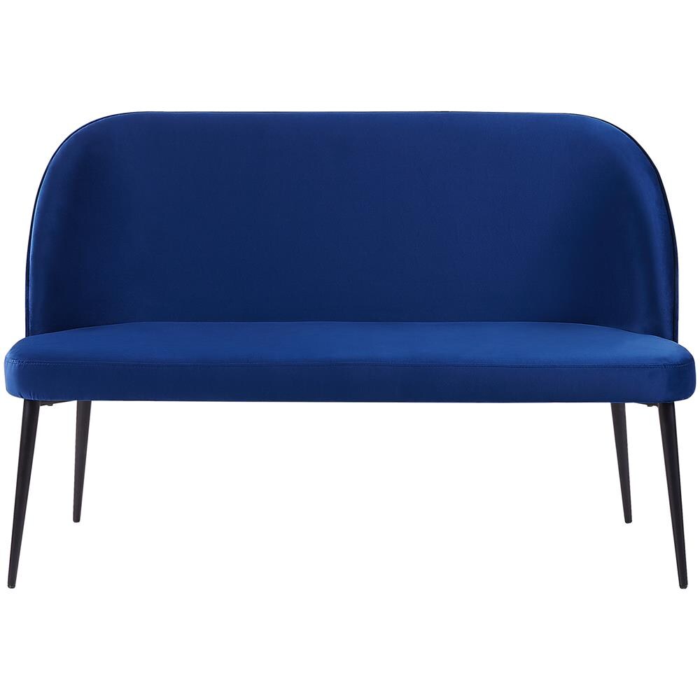Divano 2 Posti In Velluto Blu Scuro Osby - Foto 1