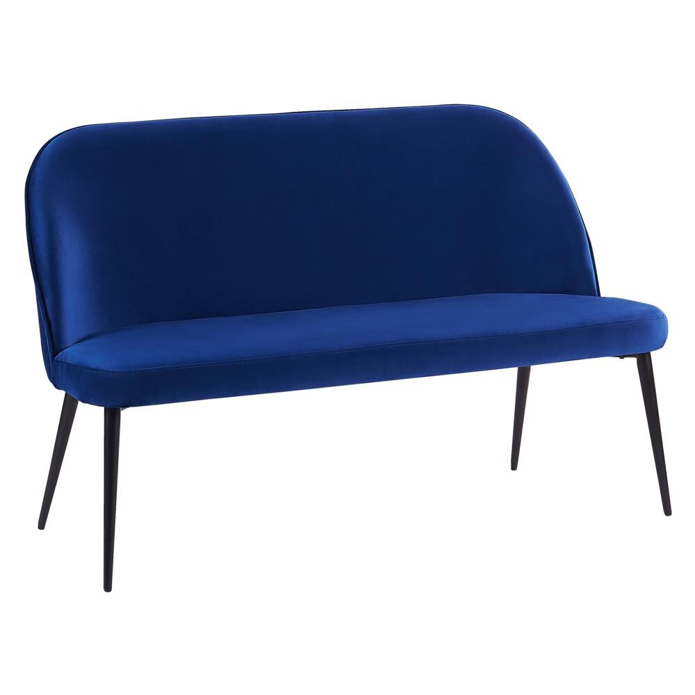 Divano 2 Posti In Velluto Blu Scuro Osby - Foto 2