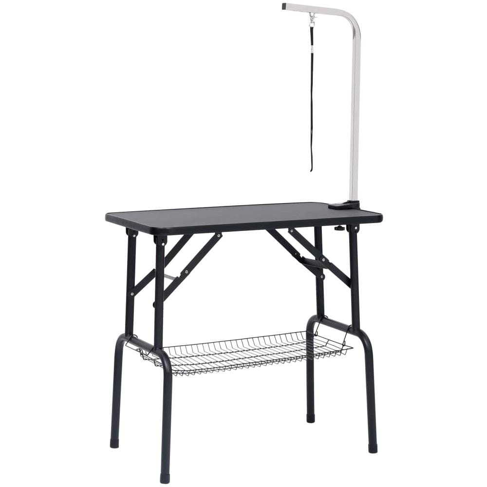 Tavolo Toelettatura per Cani Regolabile con 1 Anello e Cesto - Foto 2