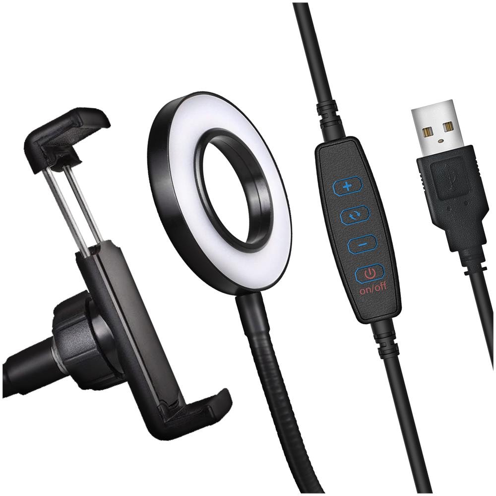 Kit Di Anelli Luminosi Bianchi Influence Con Morsetto, Nero - Foto 1