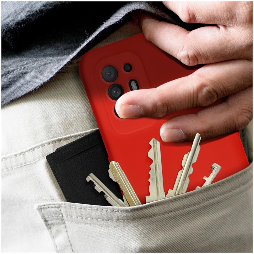 Cover In Silicone Semirigido Per Oppo A94 5g, Finitura Soft-touch Rossa - Foto 5