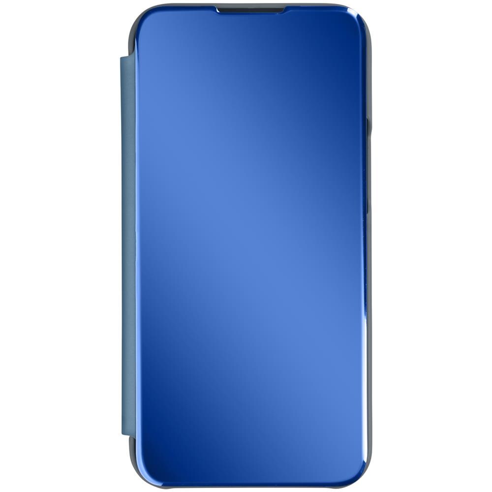 Custodia Iphone 13 Pro Max Design A Specchio Traslucido Stand Azzurra - Foto 1