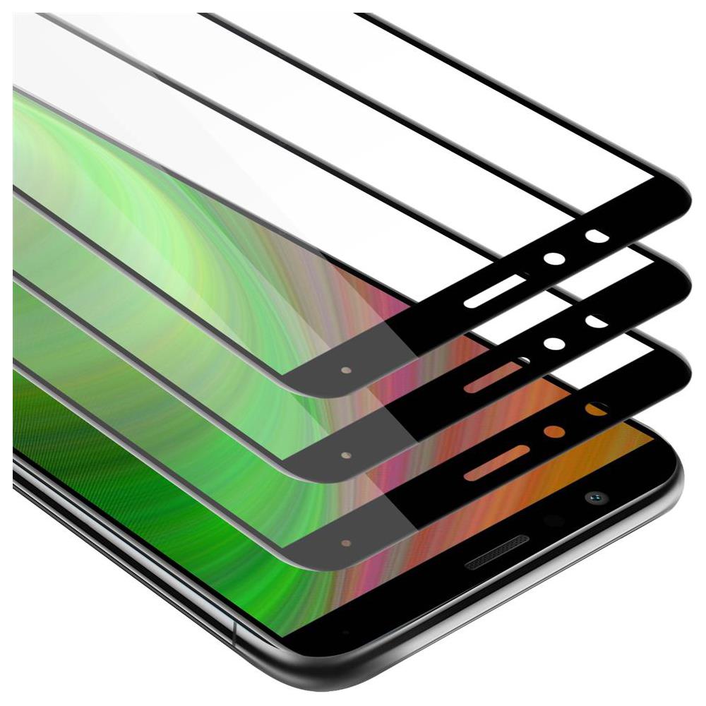 3x Pellicola Armatura A Schermo Intero Compatibile Con Honor 7x In Trasparente Con Nero - 3x Vetro Temperato (tempered) Di Protezione Del Display In Durezza 9h Con 3d Touch - Foto 1
