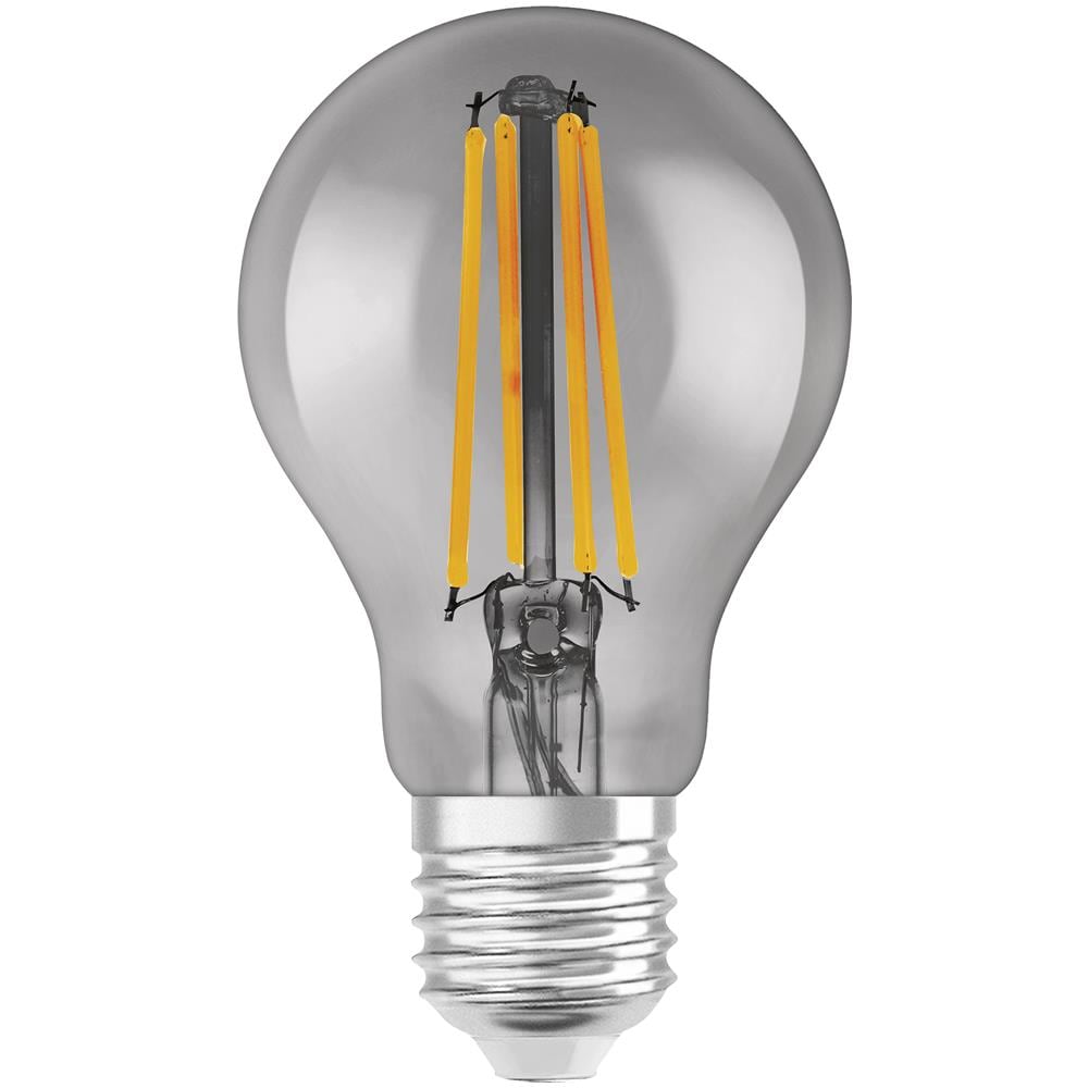 Lampada A Led Smart Ledvance Con Tecnologia Wifi, Presa E27, Dimmerabile, Bianco Caldo (2500k), Forma Di Pera, Filamento Trasparente Nel Vetro Del Fumo, Sostituzione Per Pere Convenzionali 44w, Controllabili Con Alexa, Google & App - Foto 1