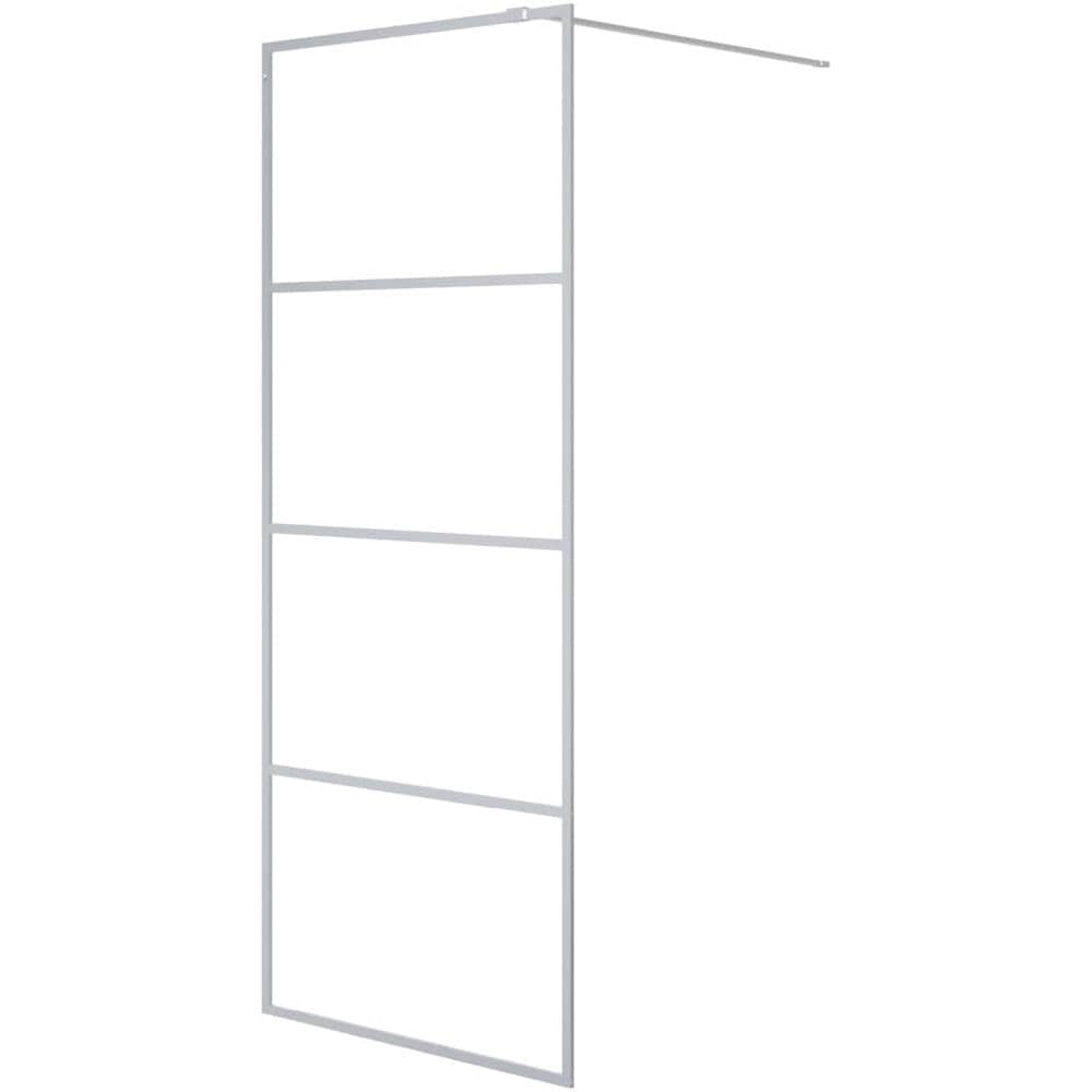 Parete Doccia Walk In Argento 80x195 Cm Vetro Trasparente Esg - Foto 2