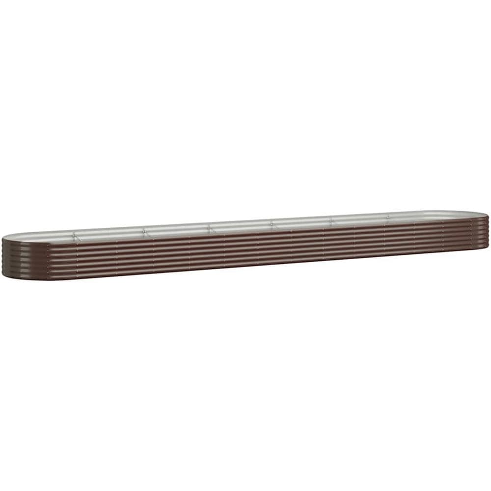 Letto Giardino Acciaio Verniciato Polvere 544x100x36 cm Marrone - Foto 1