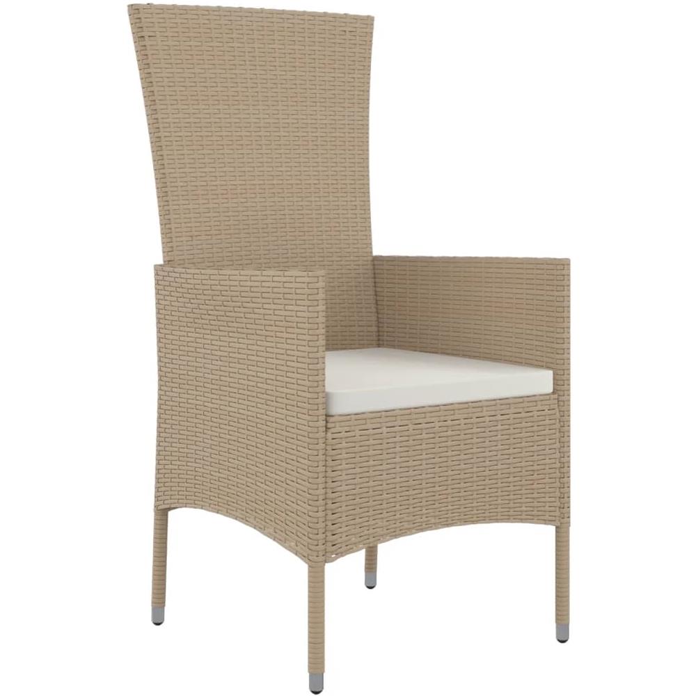 Sedie Da Giardino Con Cuscini 2 Pz In Polyrattan Beige - Foto 3