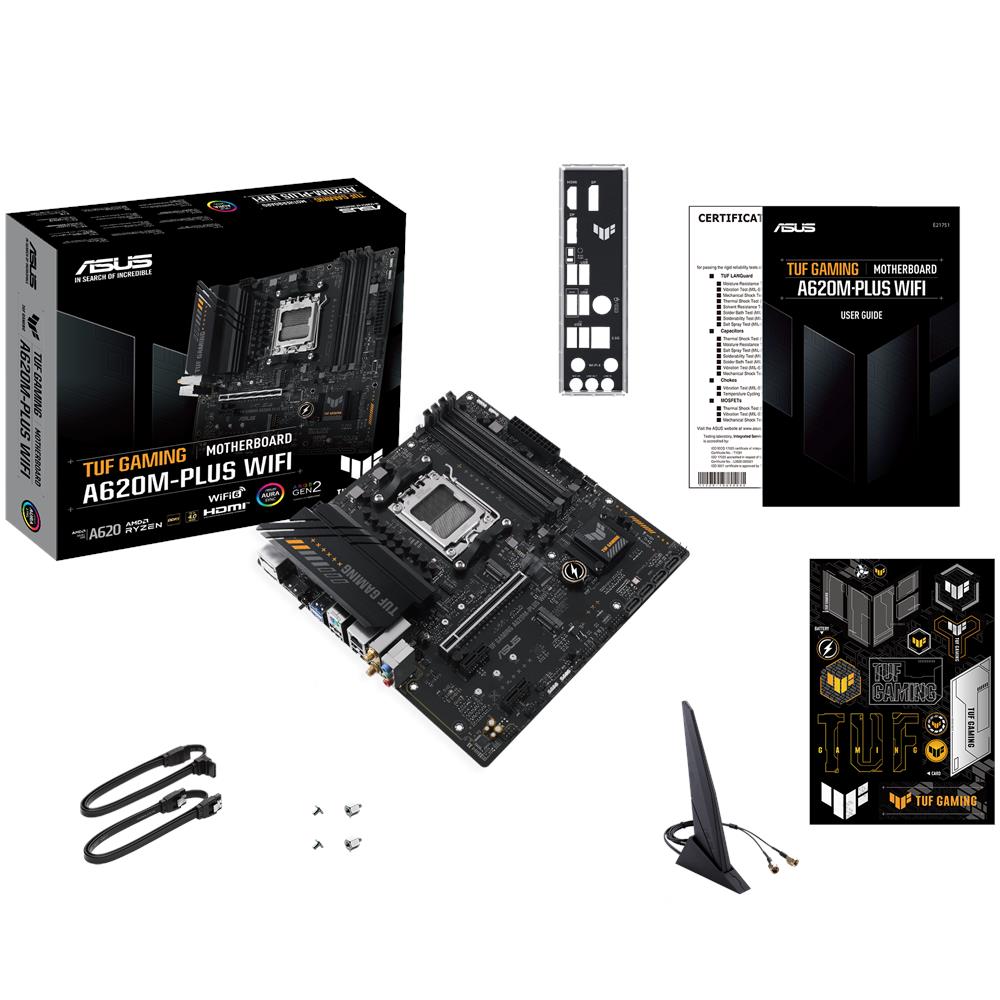 Scheda Madre TUF Gaming A620M-PLUS WIFI Socket AM5 Chipset A620 micro ATX - Foto 9