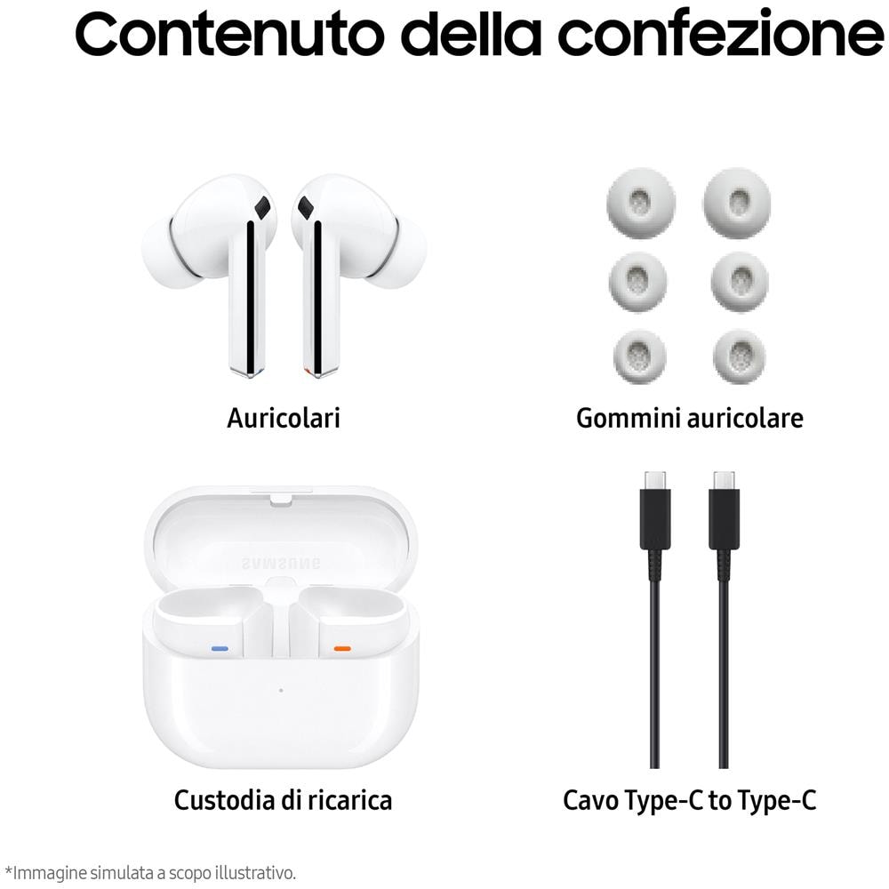 Galaxy Buds3 Pro SM-R630NZWAITV Auricolari Bluetooth ANC Bianco - Foto 6