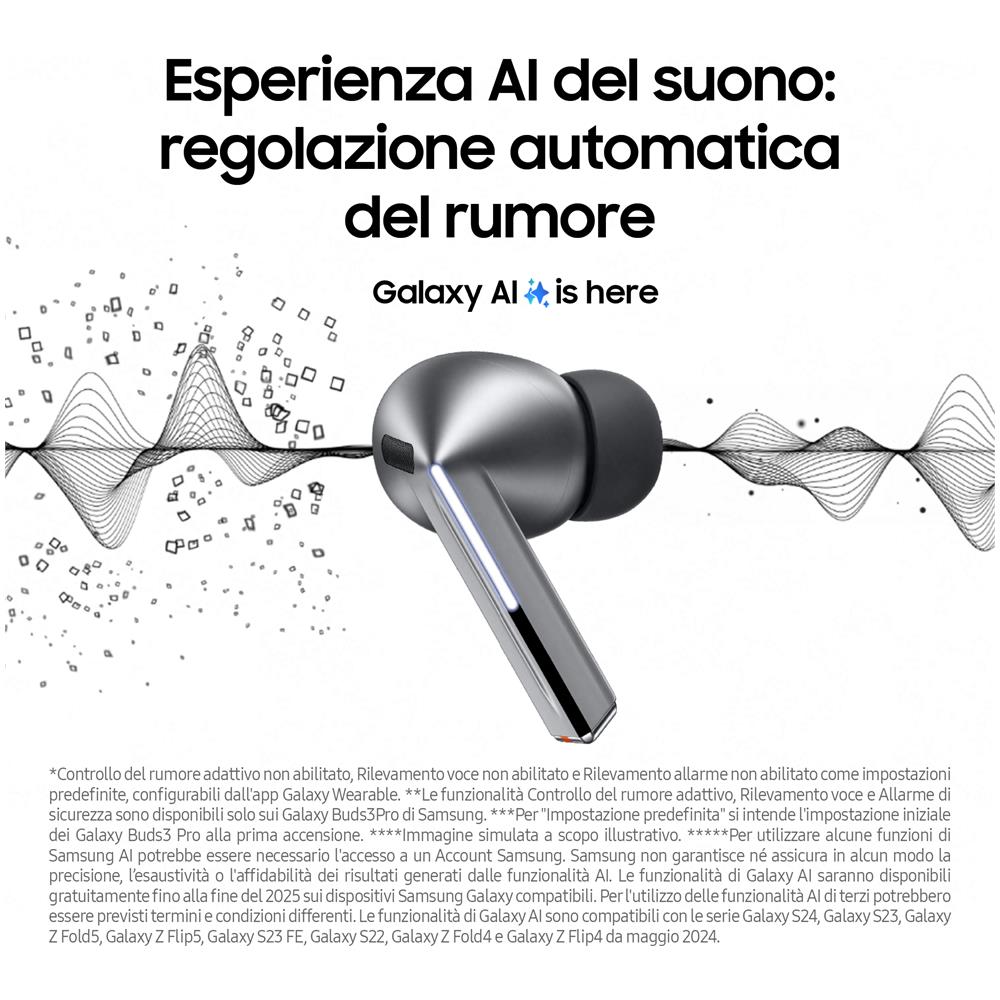 Galaxy Buds3 Pro SM-R630NZWAITV Auricolari Bluetooth ANC Bianco - Foto 2