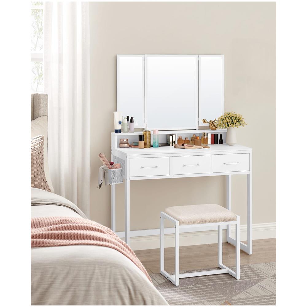 Toeletta con specchio e sgabello - RVT004W14 - Foto 2