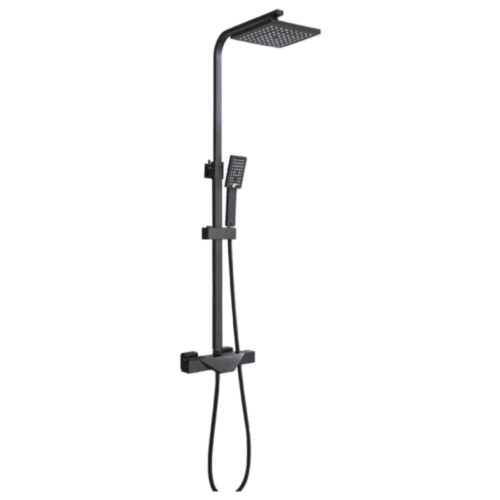 Miscelatore doccia, Blackswan, tipo M80.1 Termostato, modello nero opaco, misura 20 cm - Foto 1