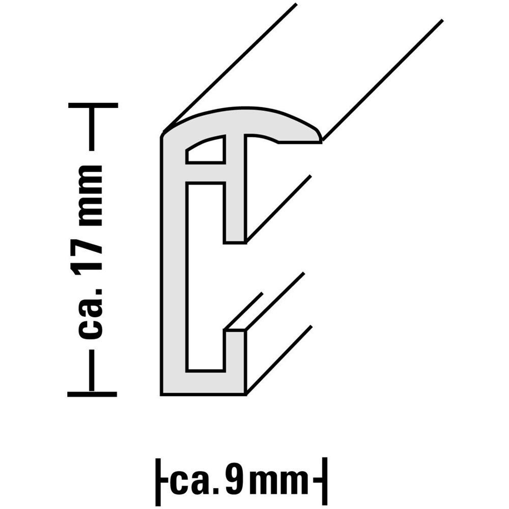 Madrid Cornice in Plastica 30X45 Cm Colore Nero - Foto 3