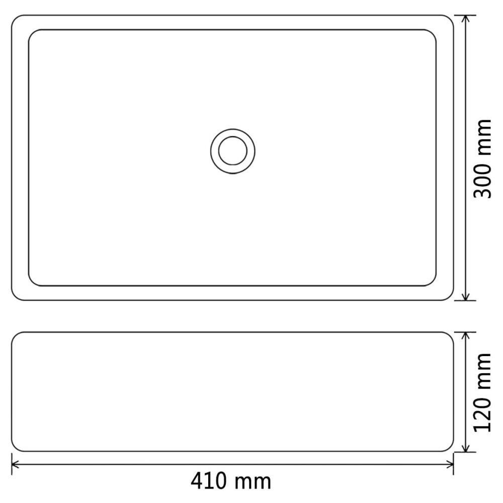 Lavandino In Ceramica Bianca 41x30x12 Cm - Foto 10