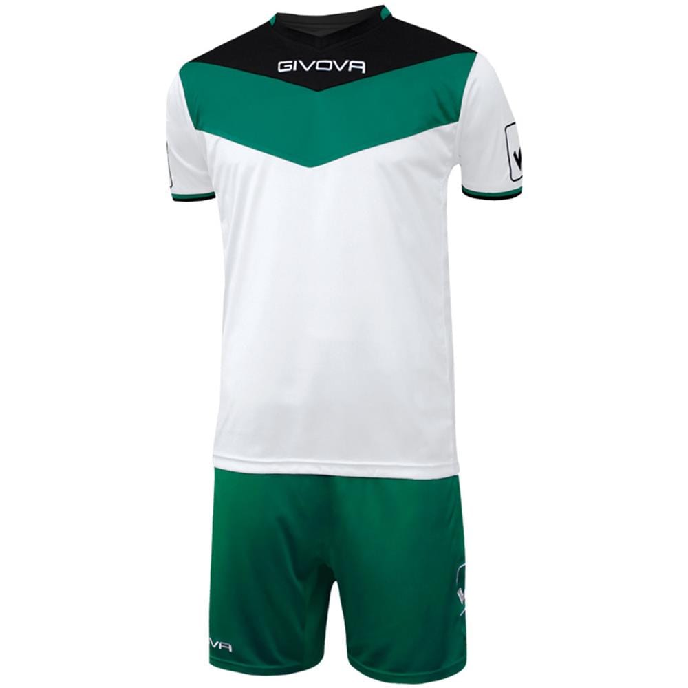 Kit Campo Mc Nero / verde Corsa Sport Uomo Staff Running Jogging Allenamento Relax Calcio Calcetto Torneo Scuola Sport - Taglia S - Foto 1