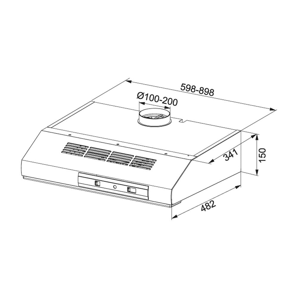 Cappa Sottopensile Target FTT 6322 XS da 60 cm Aspirante Colore Inox Satinatoo - Foto 4