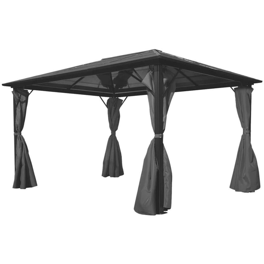 Gazebo Con Tenda Antracite In Alluminio 400x300 Cm - Foto 1