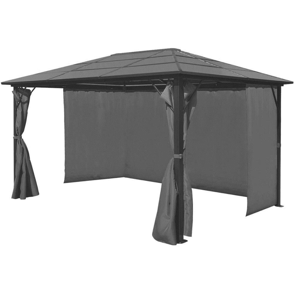 Gazebo Con Tenda Antracite In Alluminio 400x300 Cm - Foto 2