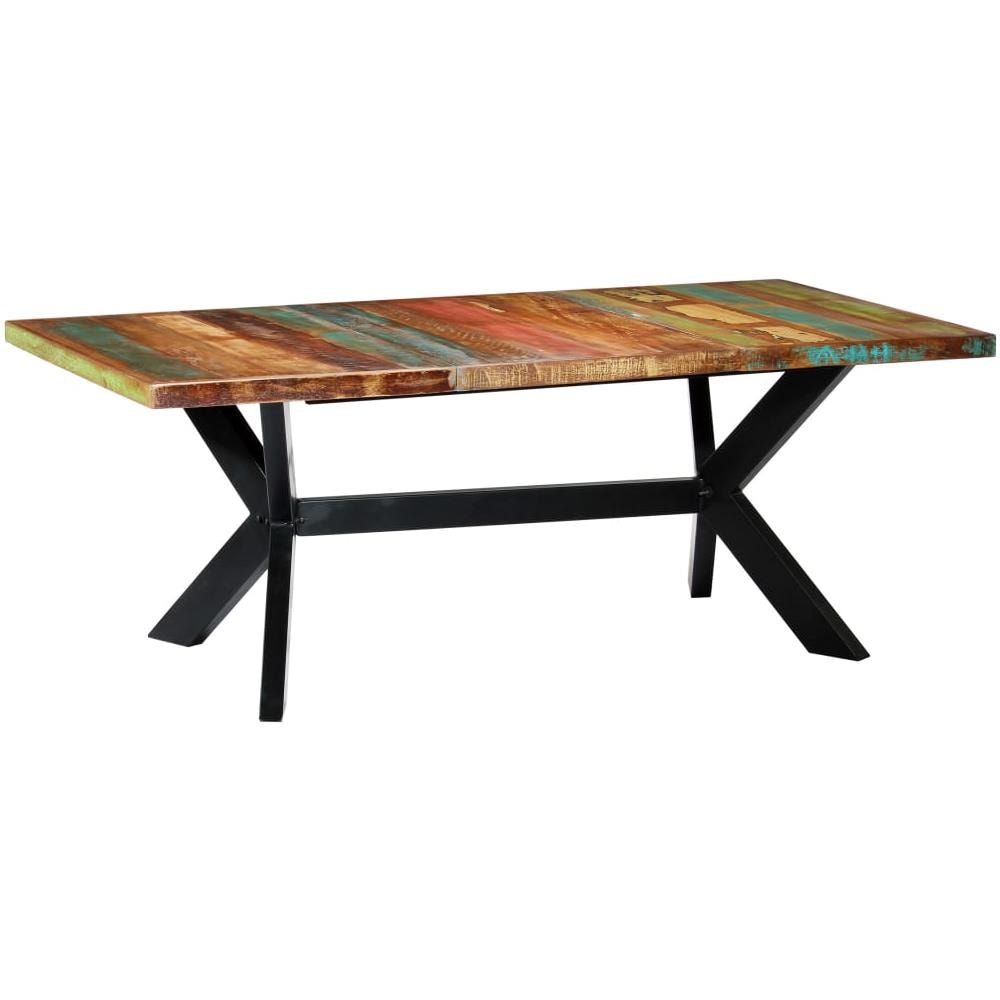 Tavolo Da Pranzo 200x100x75 Cm In Legno Massello Di Recupero - Foto 1