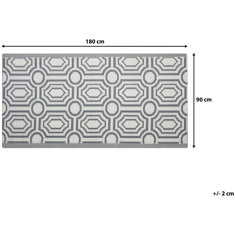 Tappeto Da Esterno Grigio Scuro 90 X 180 Cm Bidar - Foto 2