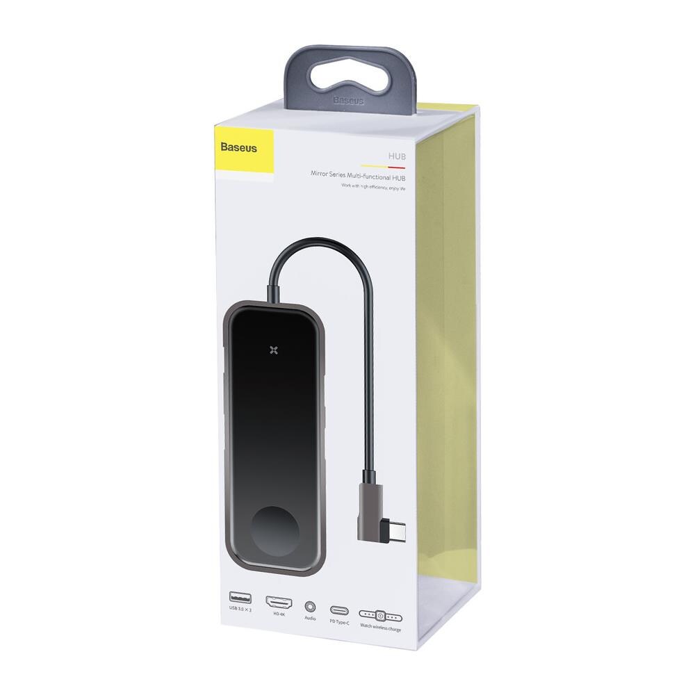 Hub Superlative Multi (tipo C A 2xusb3.0 / Hdmi / Audio / Pd / Iwatch W. charger) Gray (cahub-az0g) - Foto 1