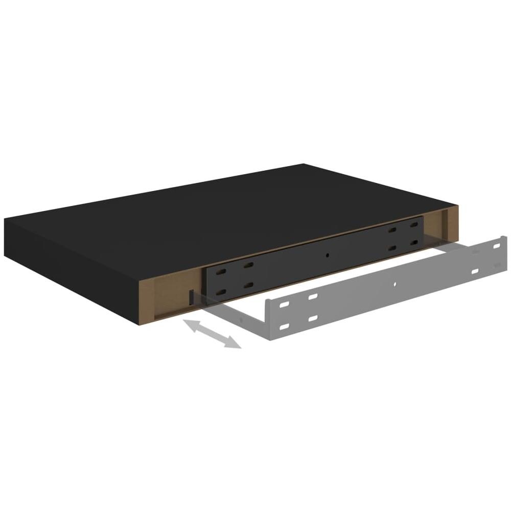 Scaffali A Parete 4 Pz Neri 40x23x3,8 Cm In Mdf - Foto 8