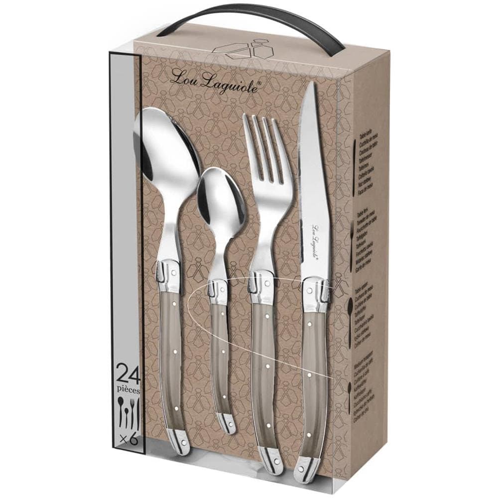 Set di Posate 24 pz Tradition Grigio Talpa - Foto 2