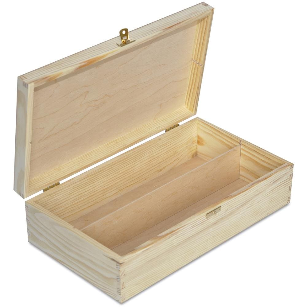 Scatola Legno Vino Per Decorare | 2 Bottiglie | 35 X 20 X 9.5 Cm | Divisori Rimovibili | Coperchio E Serratura | Cassetta Confezione Perfetta Per Regalo Decoupage Stoccaggio Decorazione - Foto 1