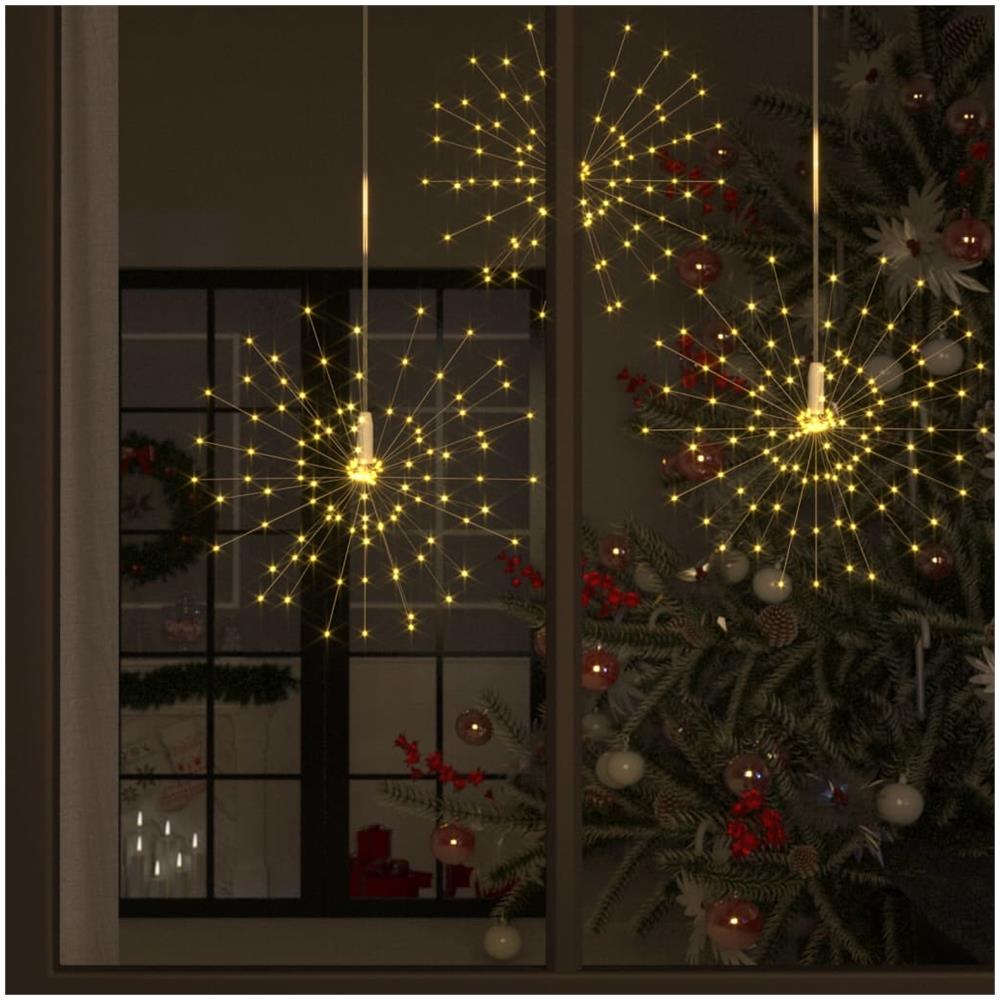 Luci Di Natale Fuochi Artificio 10pz Bianco Caldo 50cm 1400 Led - Foto 1