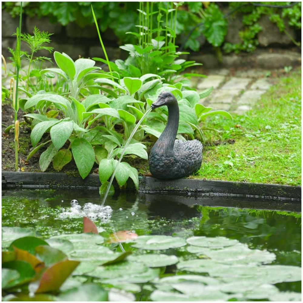 Fontana Da Giardino Spitter Galleggiante Cigno - Foto 3