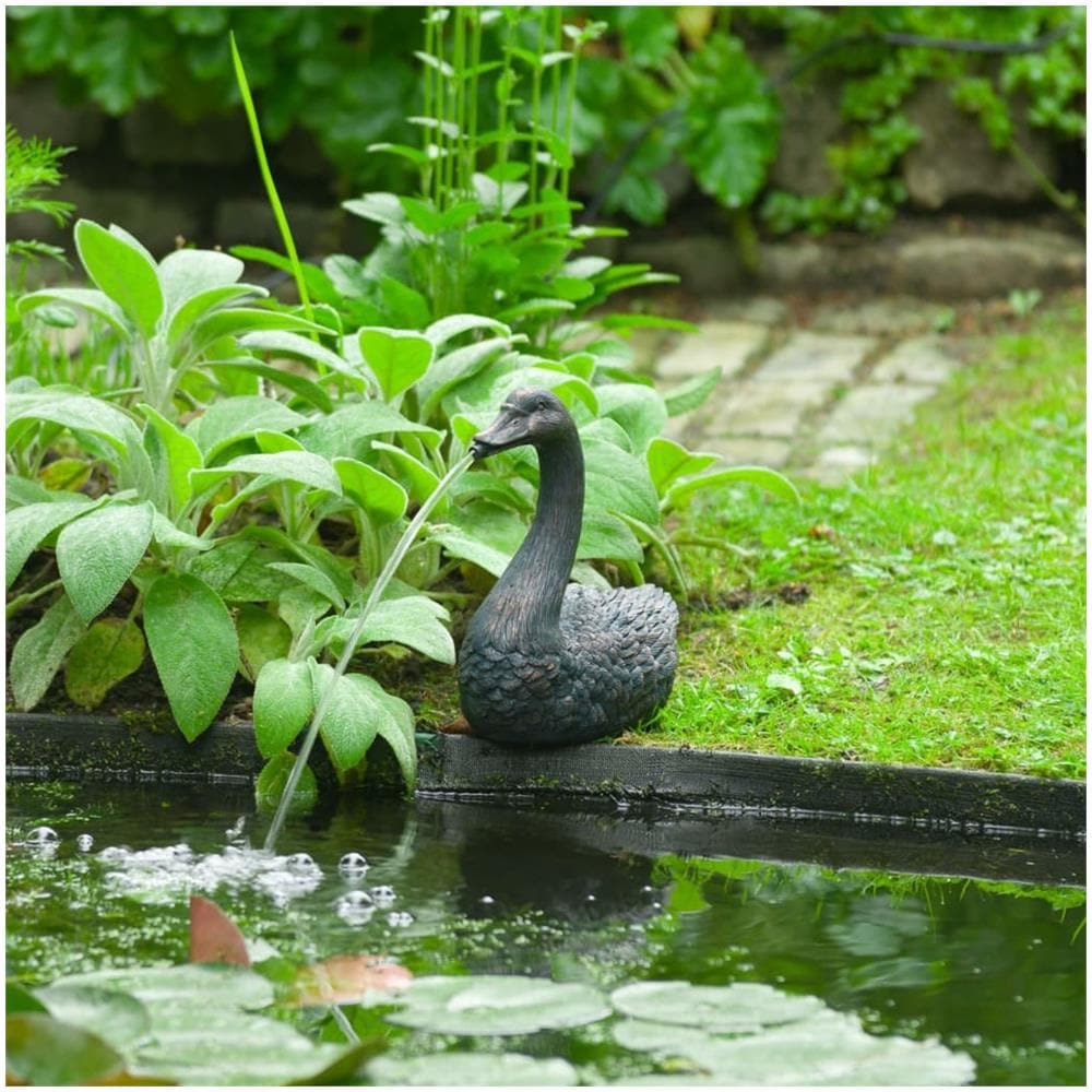 Fontana Da Giardino Spitter Galleggiante Cigno - Foto 1