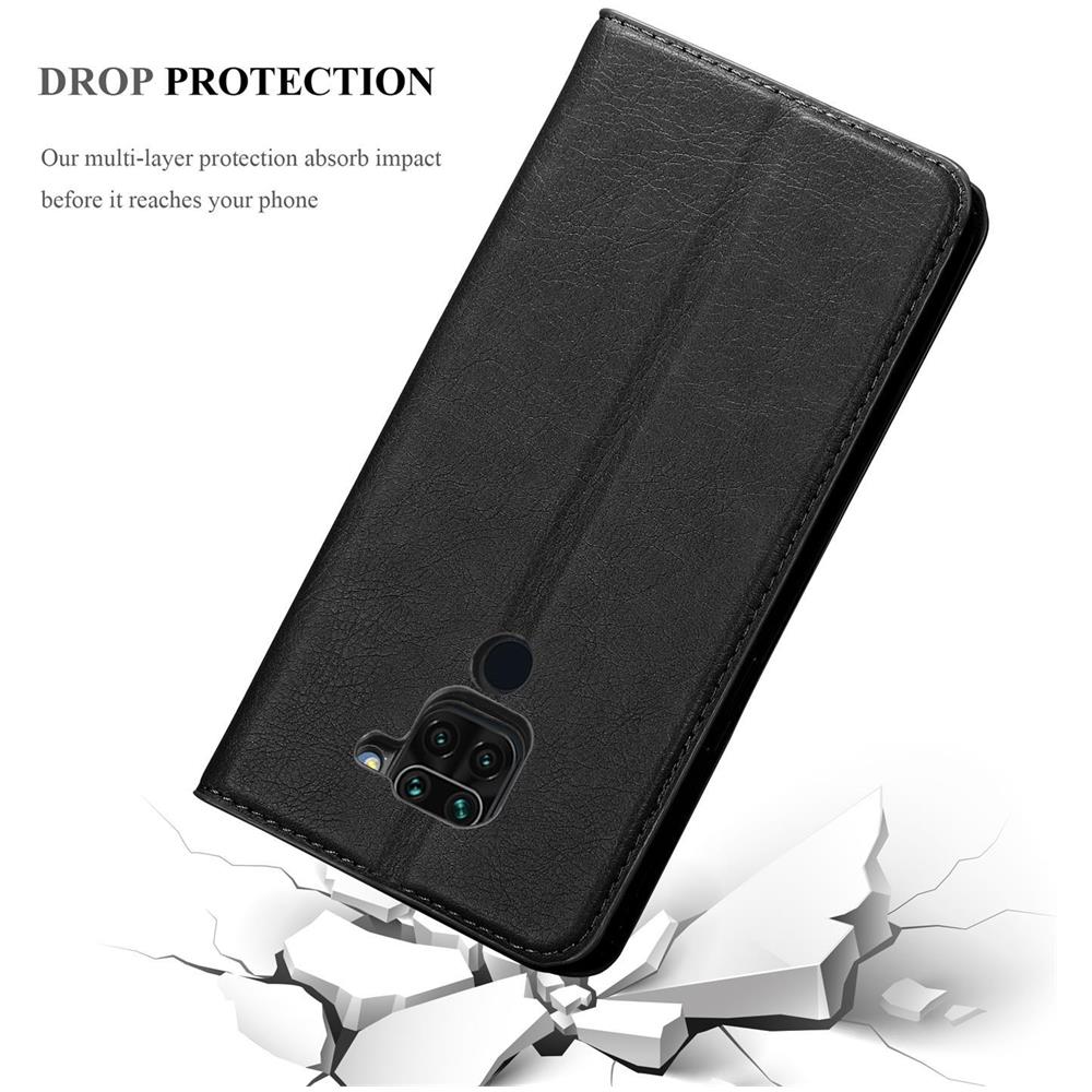 Custodia Compatibile Con Xiaomi Redmi 10x 4g In Nero Di Notte - Coperchio Protettiva Con Chiusura Magnetica, Funzione Stand E Tasca Per Le Carte - Foto 8