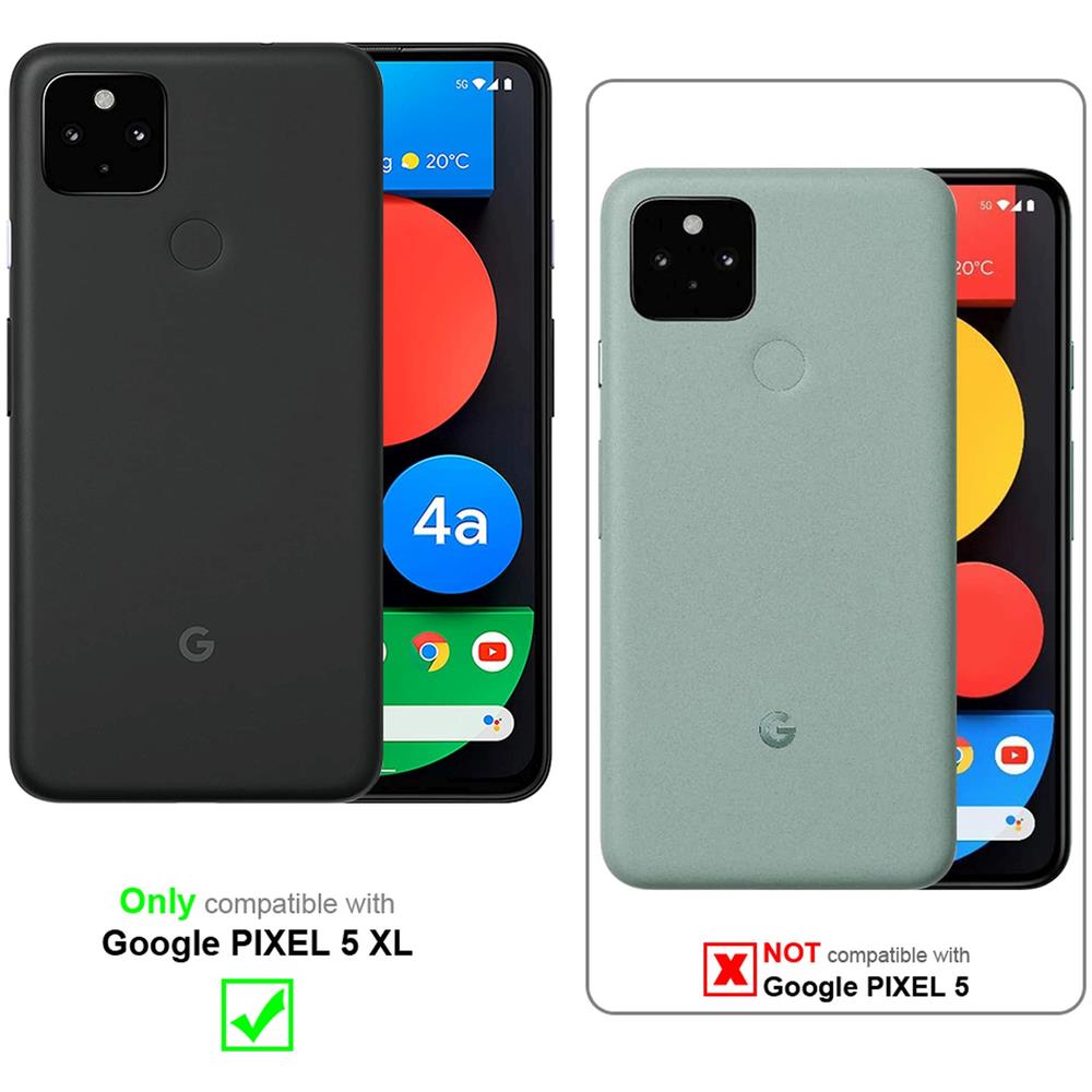 Custodia Compatibile Con Google Pixel 5 Xl In Rosso Mela - Coperchio Protettiva Con Chiusura Magnetica, Funzione Stand E Tasca Per Le Carte - Foto 2