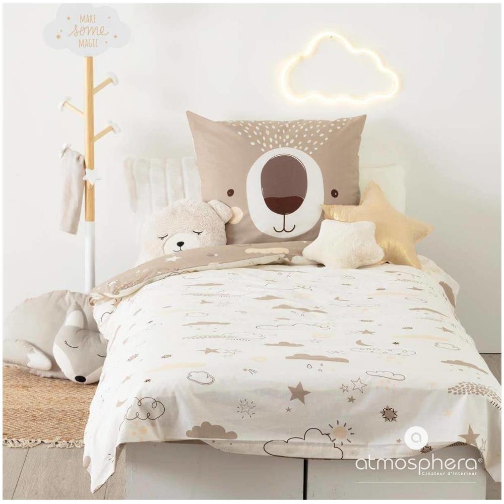 Bear - Biancheria Da Letto Per Bambini, 140 X 200 Cm, In Cotone, Motivo Orsacchiotto - Foto 2