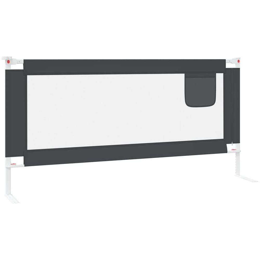Sponda Letto Sicurezza Bambini Grigio Scuro 190x25 cm Tessuto - Foto 3