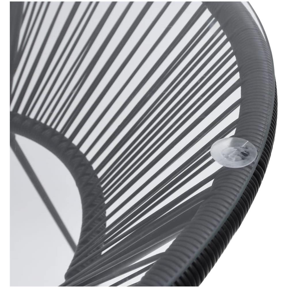 Tavolo Da Giardino Nero 70x74 Cm In Rattan E Vetro - Foto 3