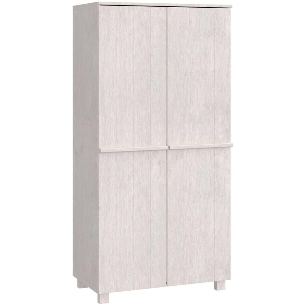 Armadio Bianco 89x50x180 Cm In Legno Massello Di Pino - Foto 2