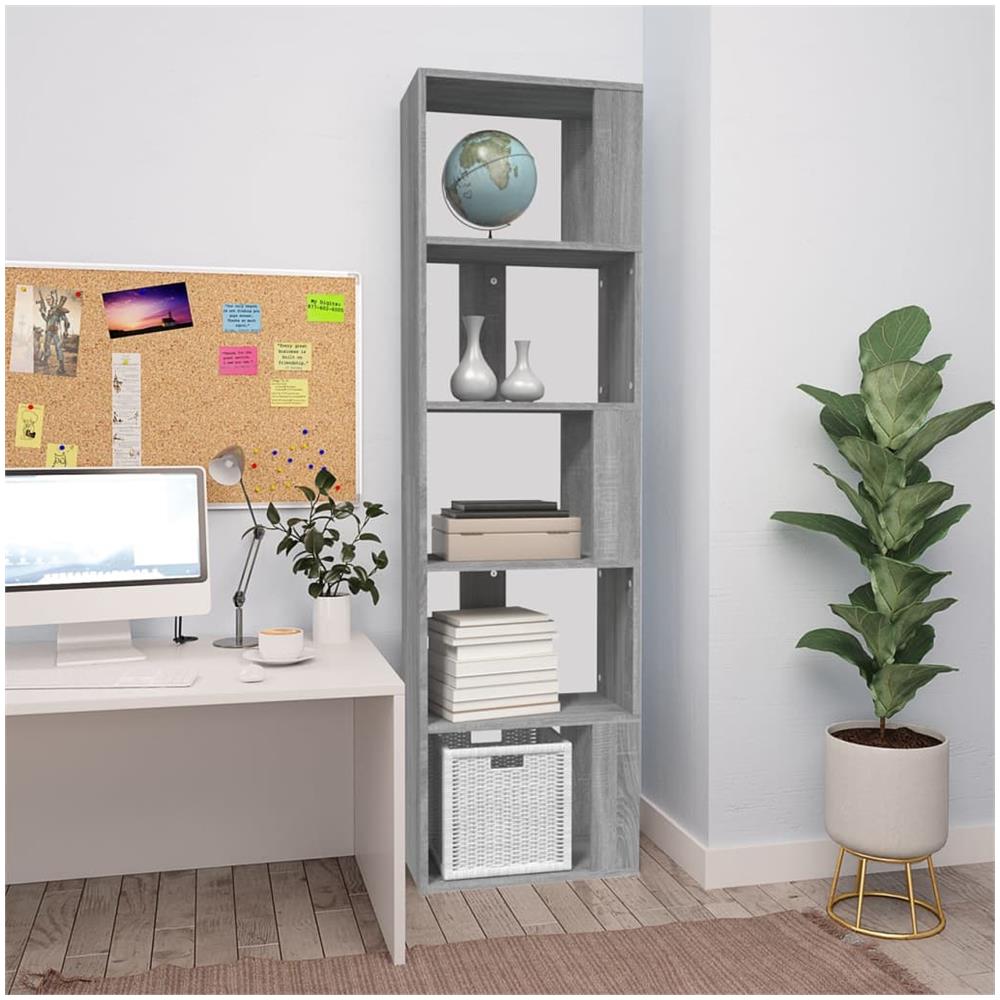 Libreria Grigio Sonoma 45x24x160 Cm In Legno Multistrato - Foto 1