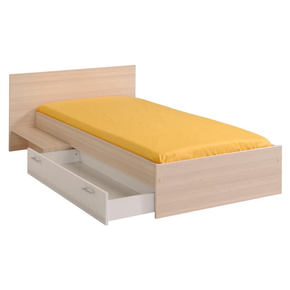 Letto Bambino 1 Cassetto 90 X 190 Cm - Colore: Naturale E Bianco - Iplia - Foto 2