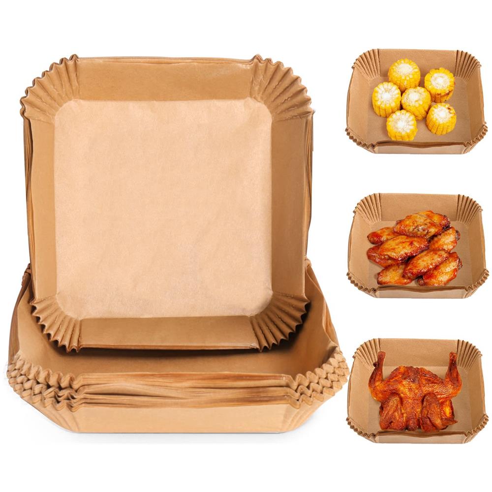 Carta Usa E Getta Air Fryer Per Friggitrici 20x20 Cm Confezione Da 100 Pezzi Nature - Foto 1
