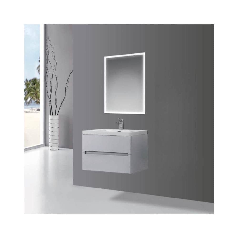 Mobile Bagno Sospeso Varano Grigio Chiaro 90x48x55 - Foto 1