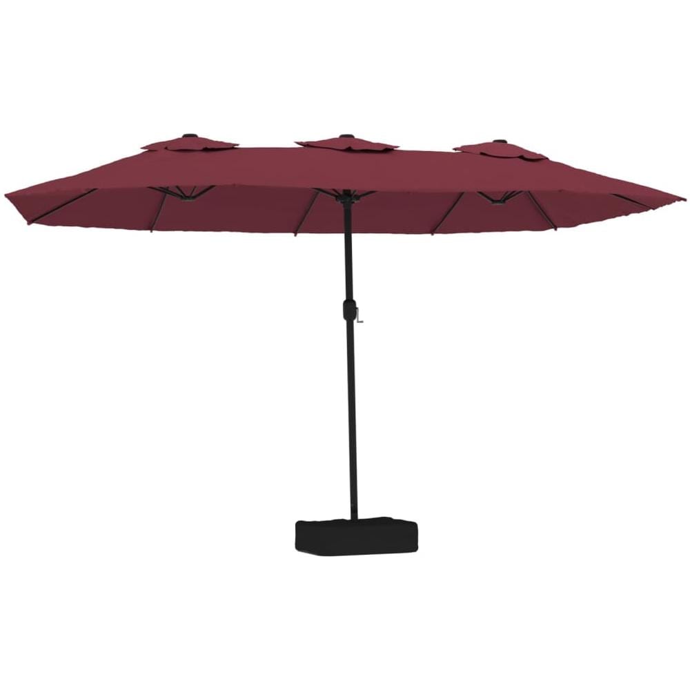 Ombrellone A Doppia Testa Rosso Bordeaux 449x245 Cm - Foto 2