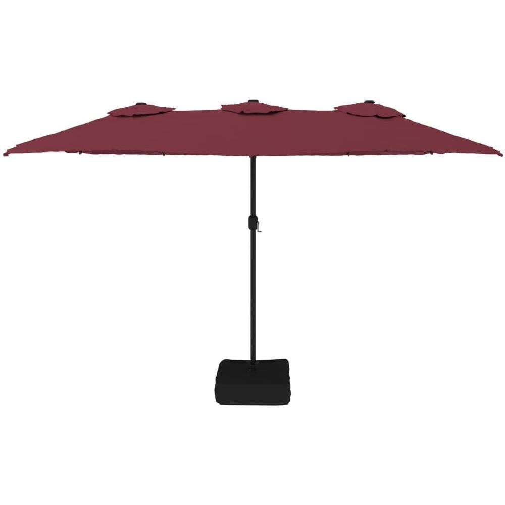 Ombrellone A Doppia Testa Rosso Bordeaux 449x245 Cm - Foto 3