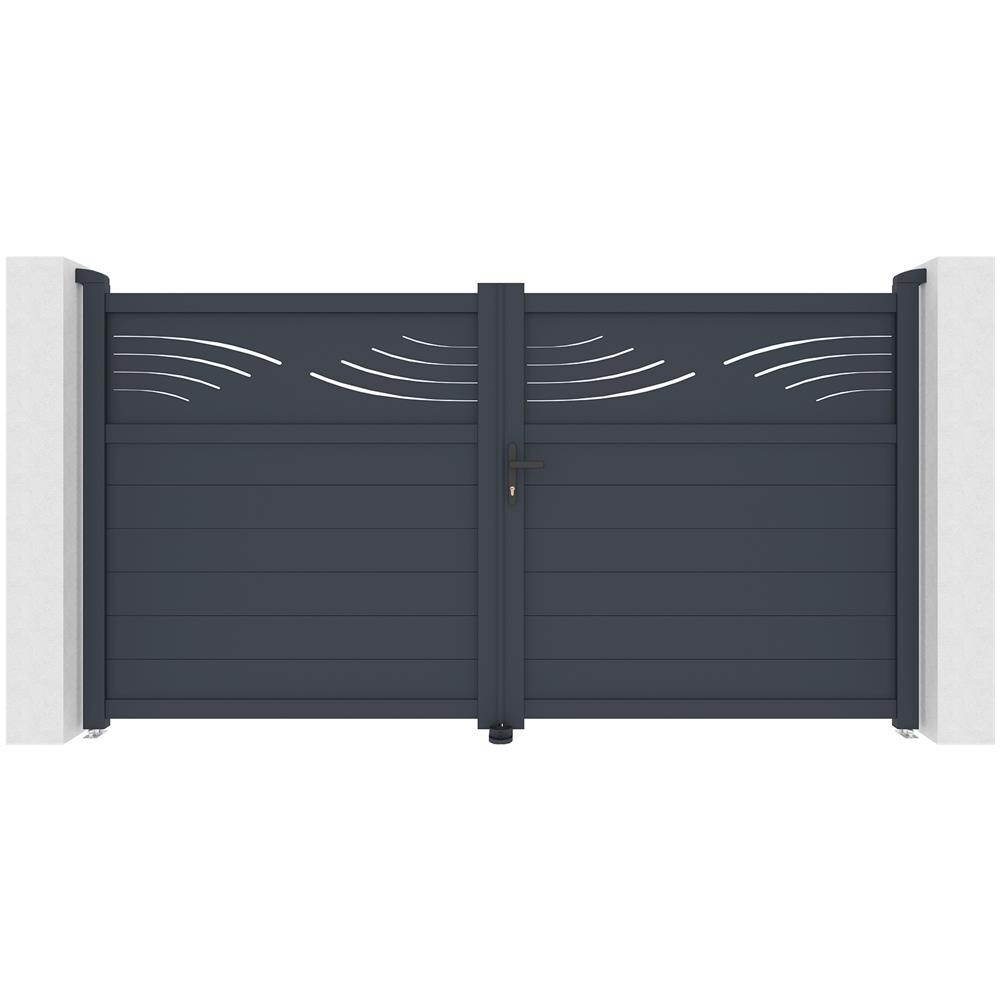 Cancello A Battente In Alluminio 3m Halti 300b140 - Foto 1