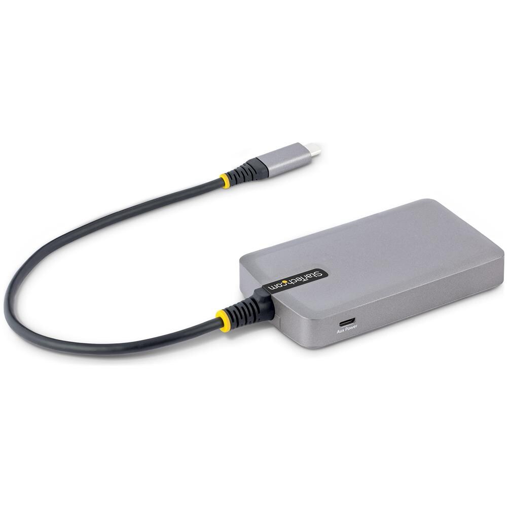 Hub USB-C con Etherenet a 3 porte - 3x porte USB-A, Gigabit Ethernet RJ45, USB 3.0 5Gbps, alimentazione tramite bus, cavo lungo 30 cm - Adattatore hub USB Type-C portatile con GbE - Foto 2