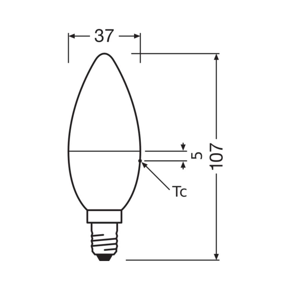 Pack 2 Lampadina Led Osram B E14 Opale 4.9w 470lm 2700k Dimmerabile Ip20 200° [lv-4058075610149] - Foto 2