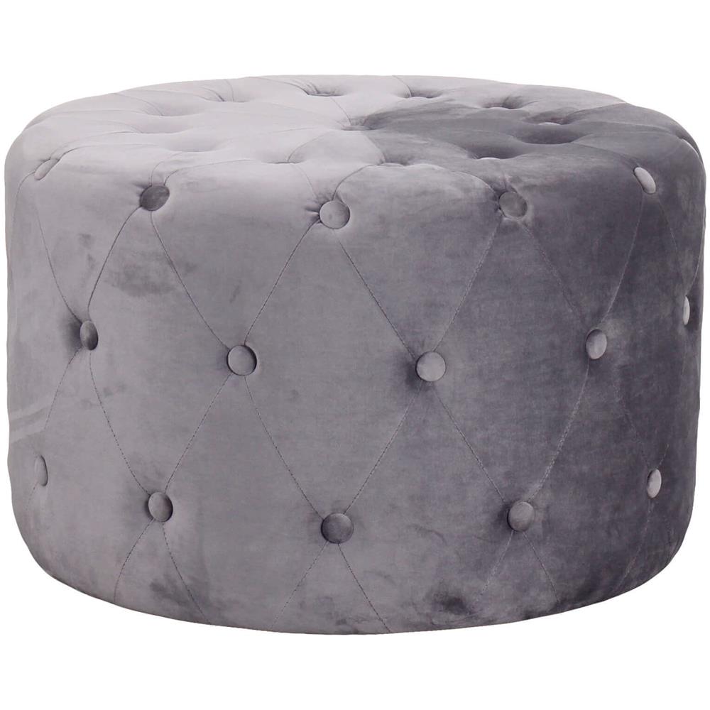 Aura - Pouf Rotondo In Velluto - Foto 1