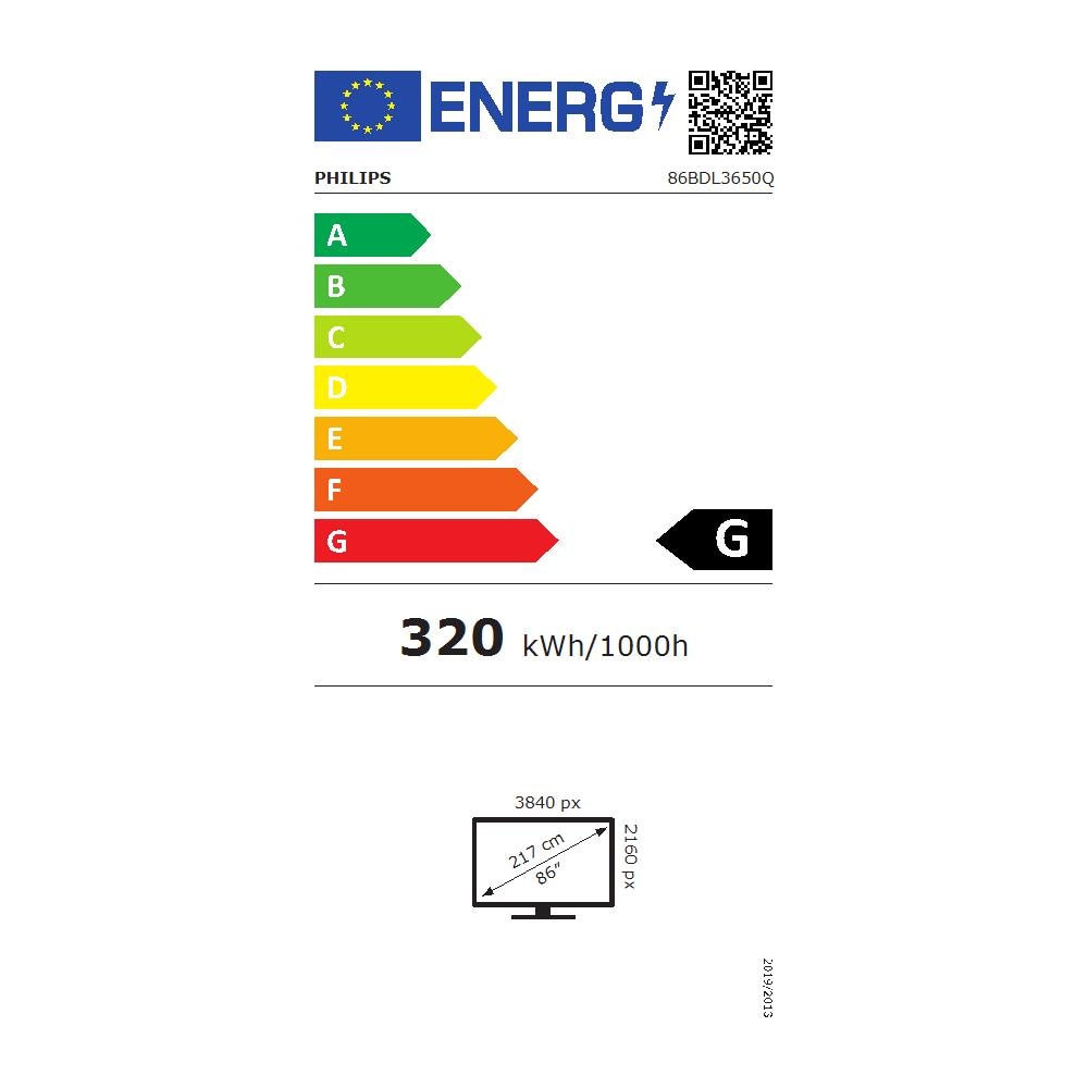 86BDL3650Q Pannello piatto per segnaletica digitale 2,18 m (86") LCD Wi-Fi 400 cd /m² 4K Ultra HD Nero Processore integrato Android 10 18/7 - Foto 2