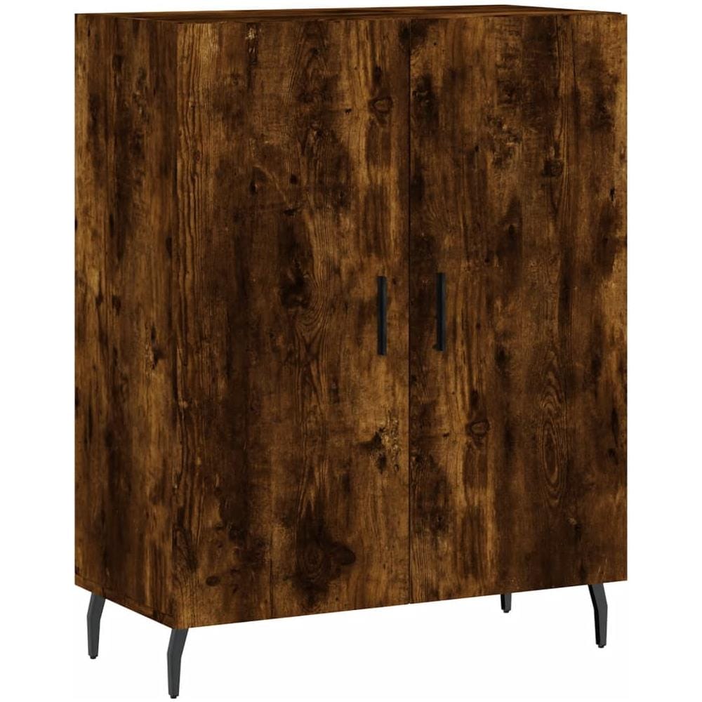 Credenza Rovere Fumo 69,5x34x90 Cm In Legno Multistrato - Foto 2